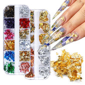 Shredded Deco Tin Nail Platinum Glitter Foil Art Jewelry