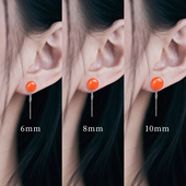 999纯银天然南红玛瑙耳线2026年新款 气质流苏耳钉坠玉石耳饰 爆款