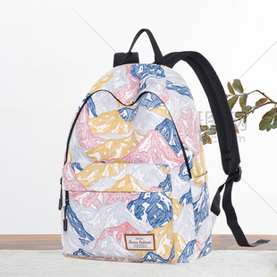 双肩包女夏旅行大学生防水可爱花里胡哨的彩色原创小众冷门不撞款