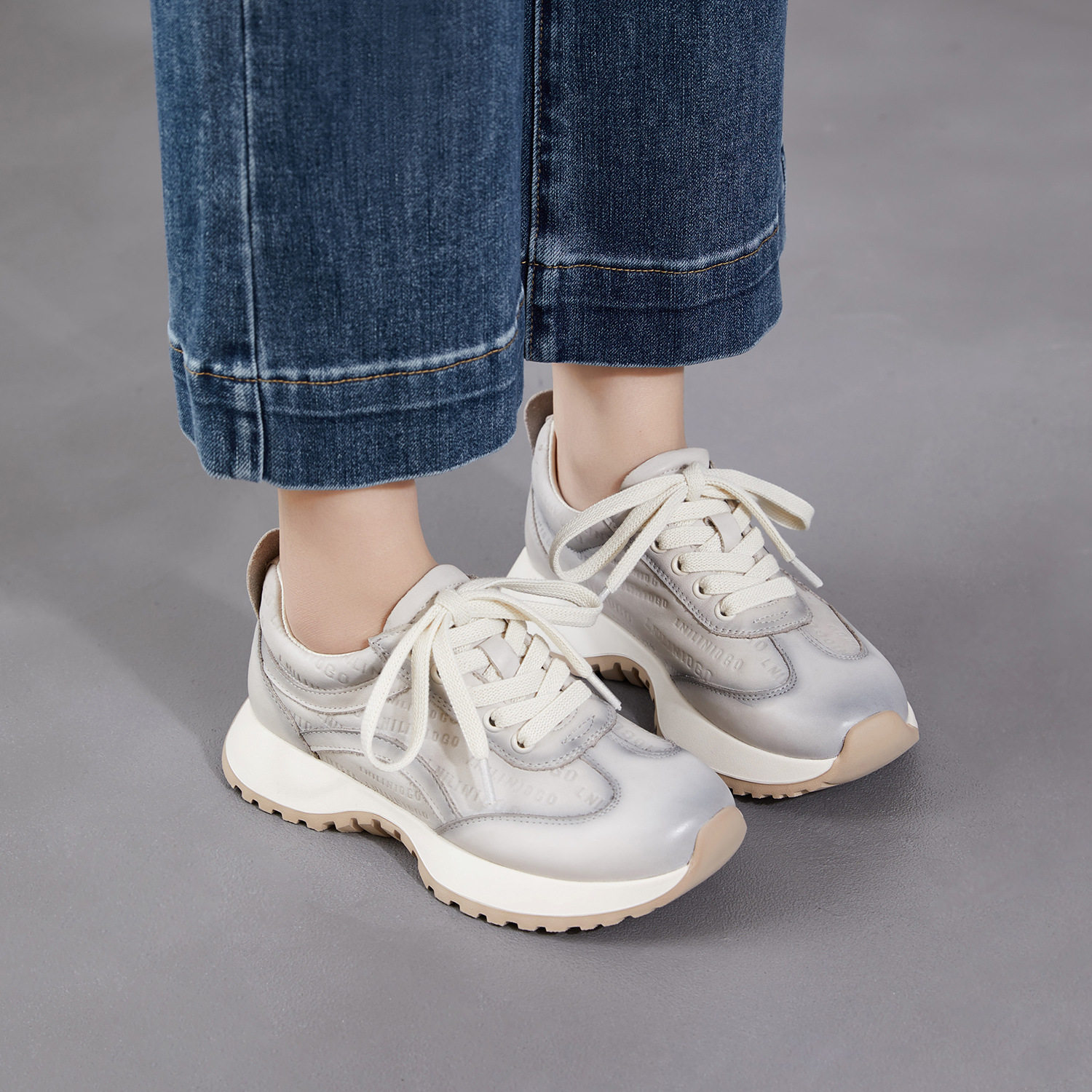 头层牛皮鞋小匠手工真皮2026春季新款美拉德阿甘鞋女厚底舒适运动,女鞋,时尚休闲鞋,淘宝优惠券,粉丝福利购,淘宝优惠卷