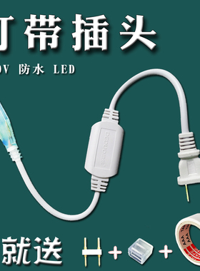 LED灯带插头2835 5050 5730 220V led灯带接头电源驱动灯条带插头