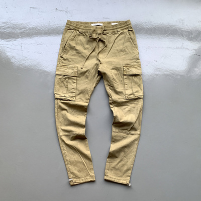 美式滑板潮牌水洗做旧多口袋 jogger pants 男装休闲运动卫裤