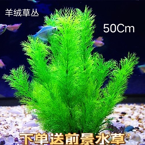 仿生水草小鱼缸装饰塑料铺底假花假水草坪摆件水族箱草缸造景套餐