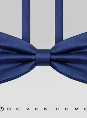 DEVEN HOME男士藏青色领结正装结婚新郎伴郎宴会商务时尚礼盒装