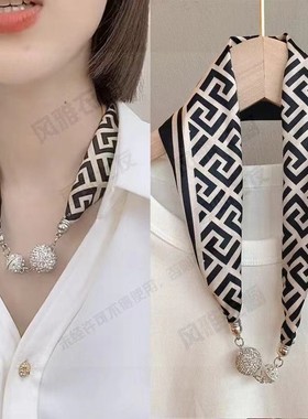 丝巾项链聚酯纤维女士百搭时尚