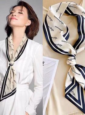 西装丝巾小长条女春夏时尚百搭发带领巾搭配衬衫围巾项链衣服挂件
