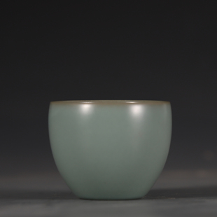 王君子大师汝瓷国家非物质文化遗产传承人仿古汝窑主人杯古法烧制