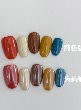 MUZINAIL·【复古邮票】镜面粉纯手工定制美甲猫眼指甲月光粉美甲