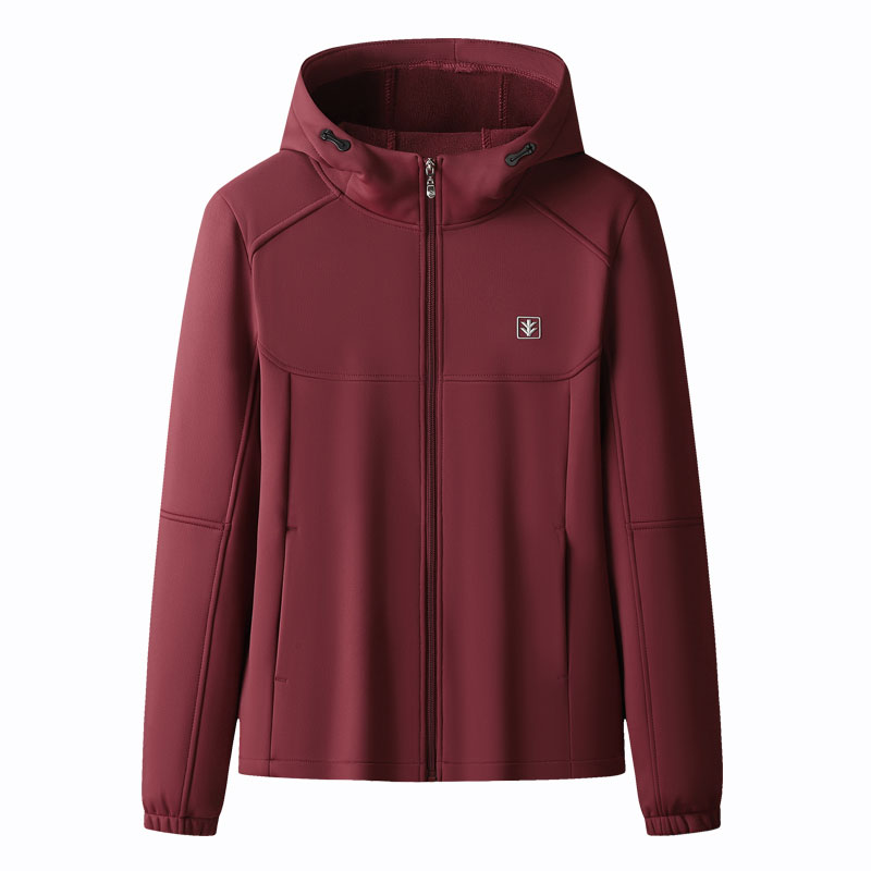 秋冬加绒保暖连帽女外套