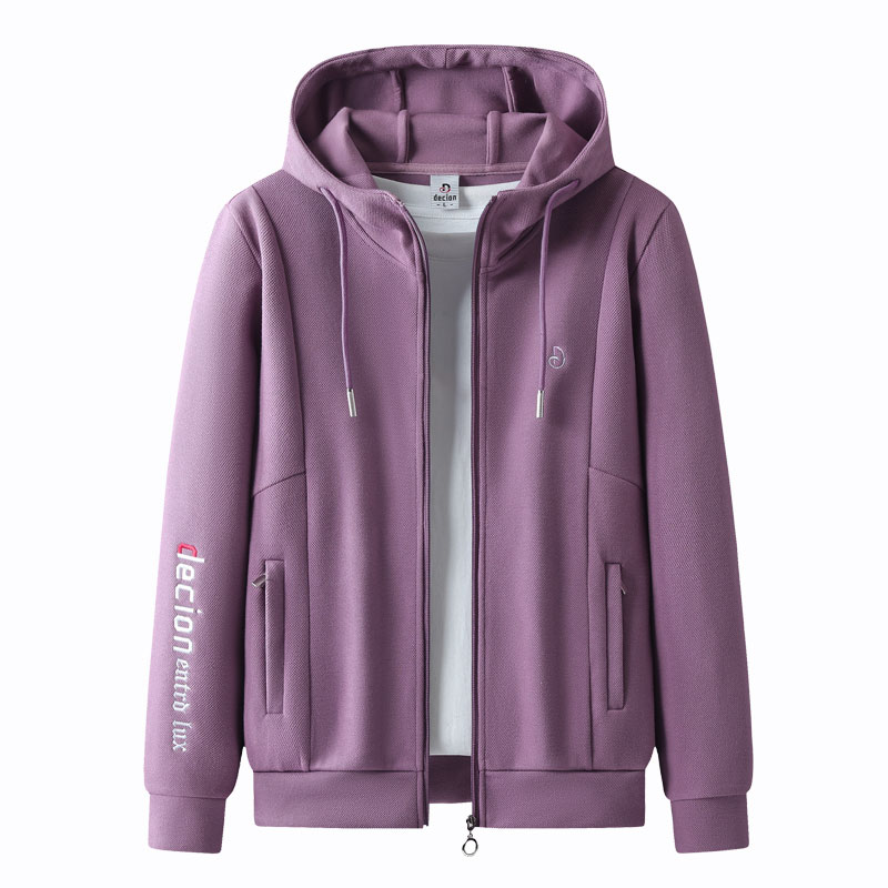 帝客堡正品春秋女外套连帽拉链衫运动服中年妈妈装显年轻秋季刺绣