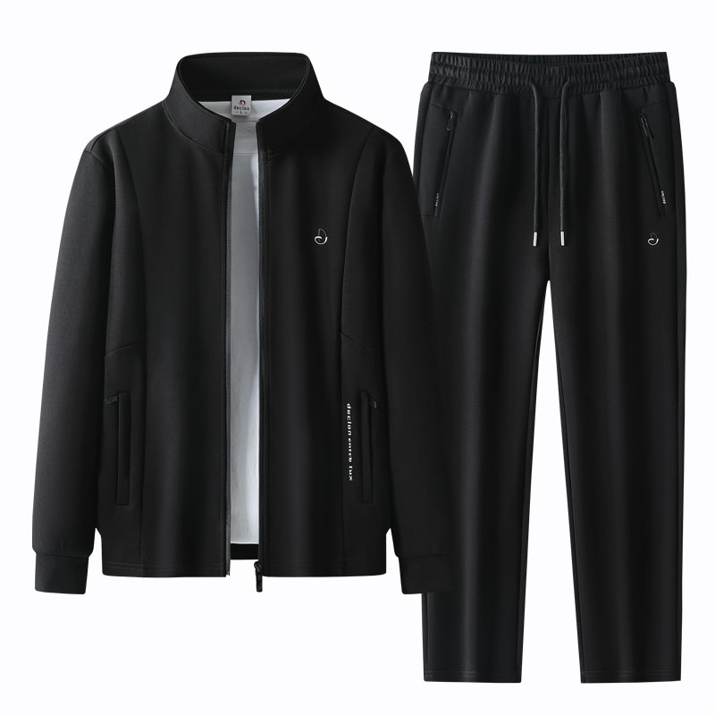 中老年运动套装男士卫衣外套