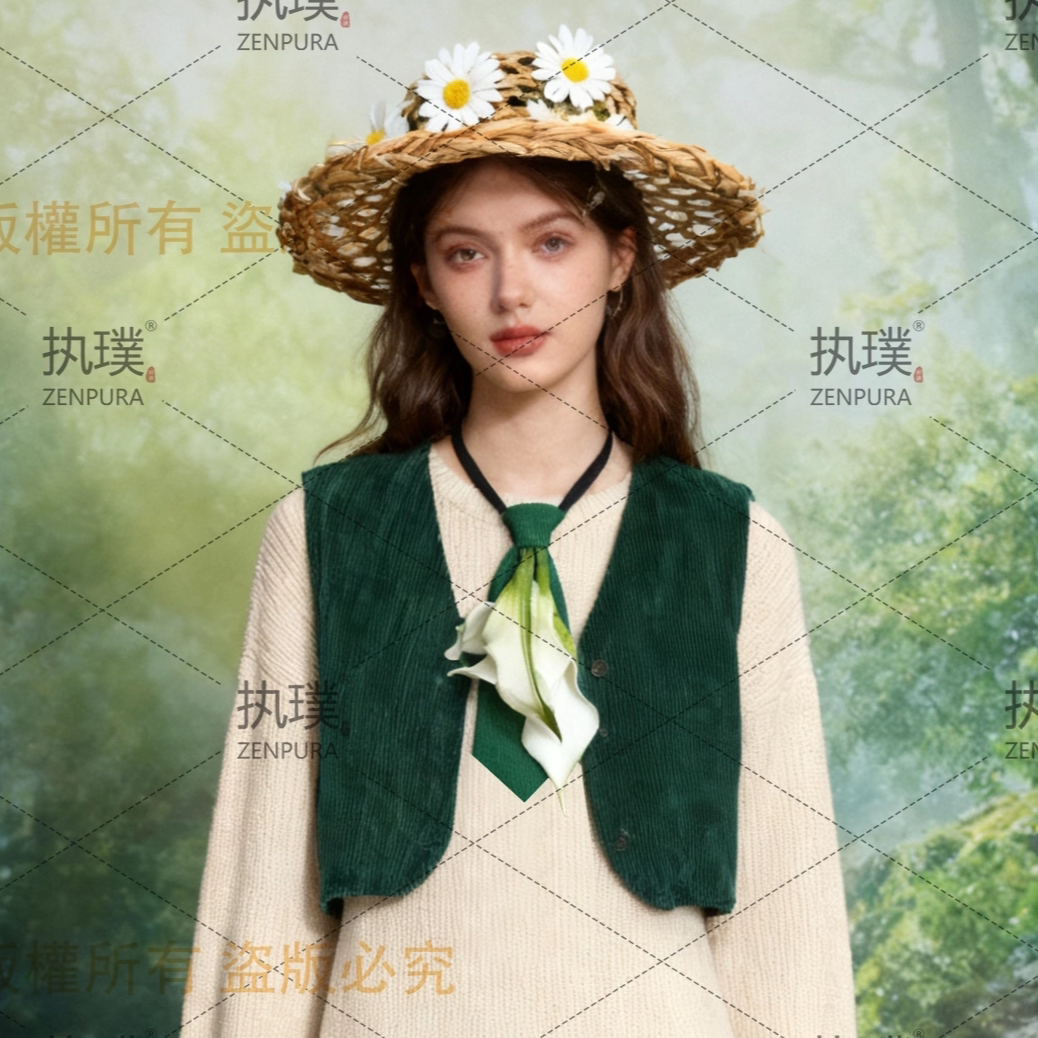 2026领带执璞立体[馬莲]花朵免打小众艺术森系设计师原创手工领带