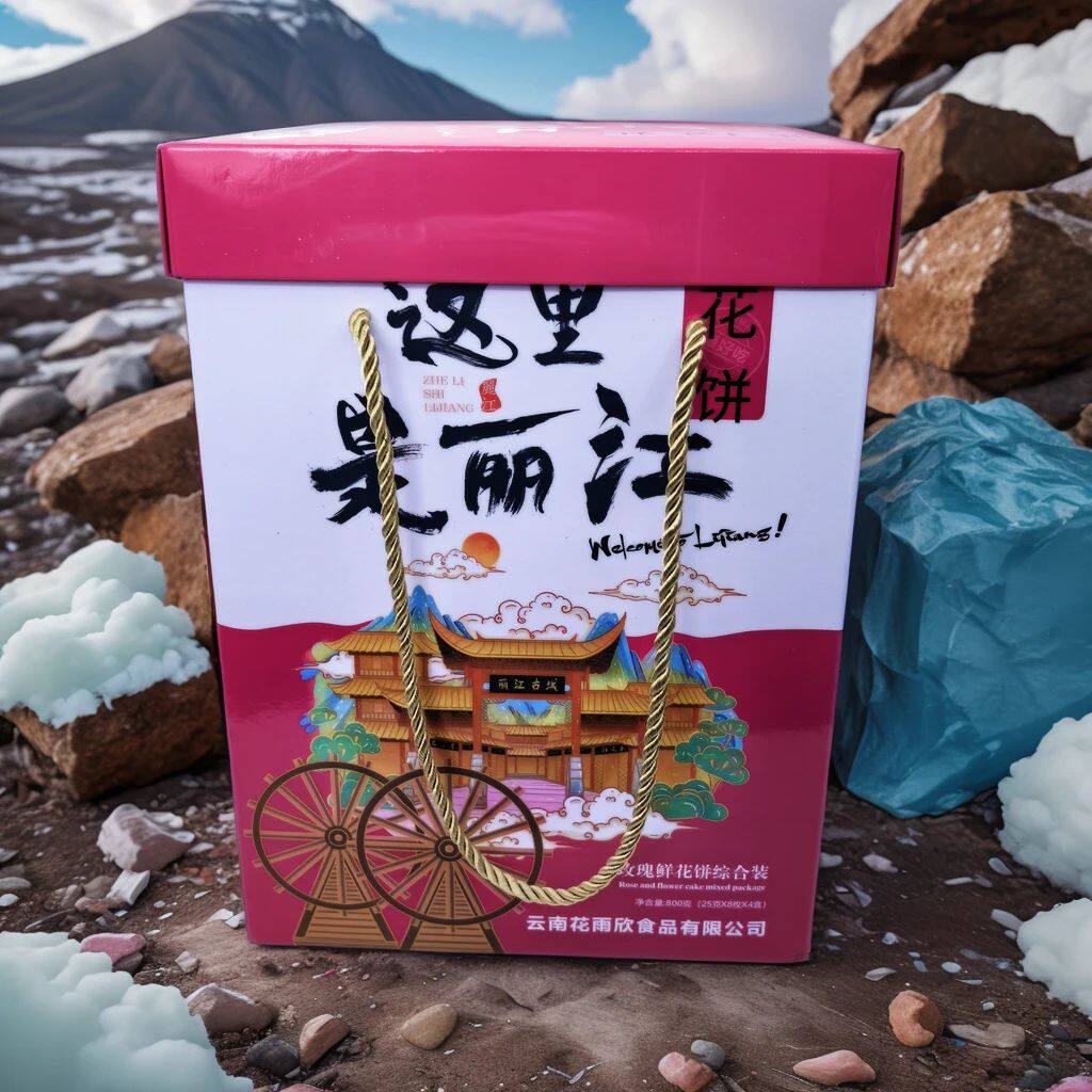 云南特产玫瑰鲜花饼礼盒装传统糕点小吃休闲食品送礼年货送人包邮