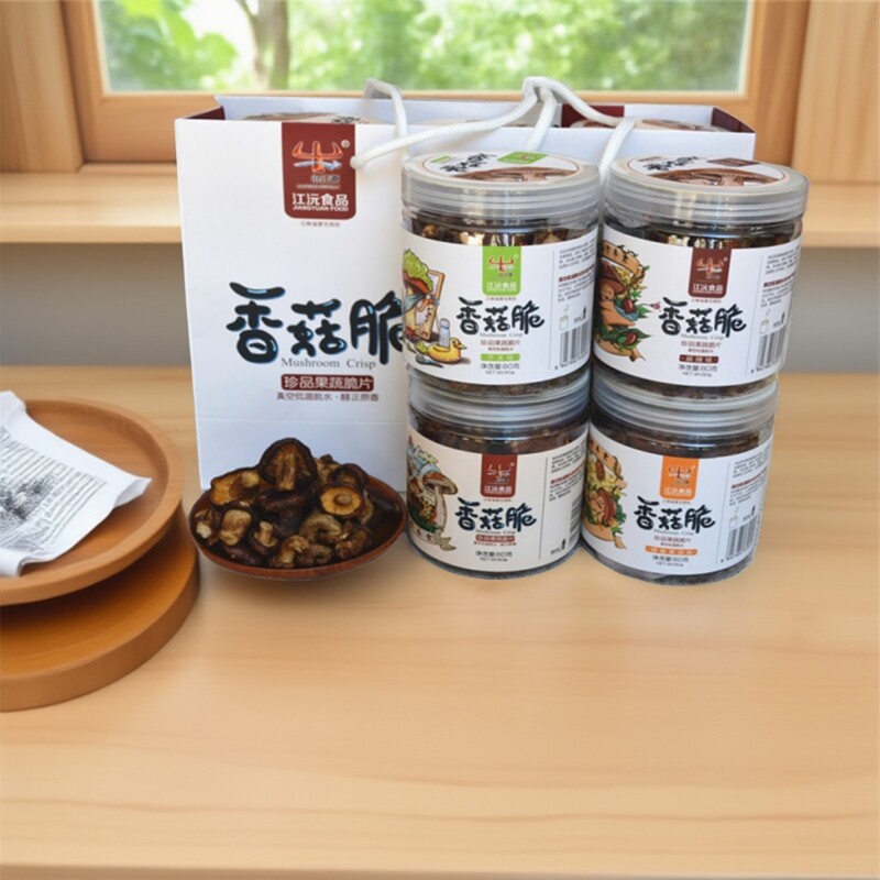 80g6瓶云南特产果蔬沧江源香菇脆即食果蔬干脆脆果蔬混合装蔬菜干