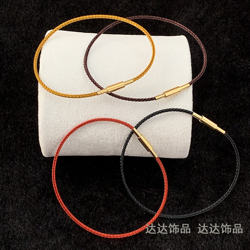 女士钢丝绳手绳秀气本命年红色