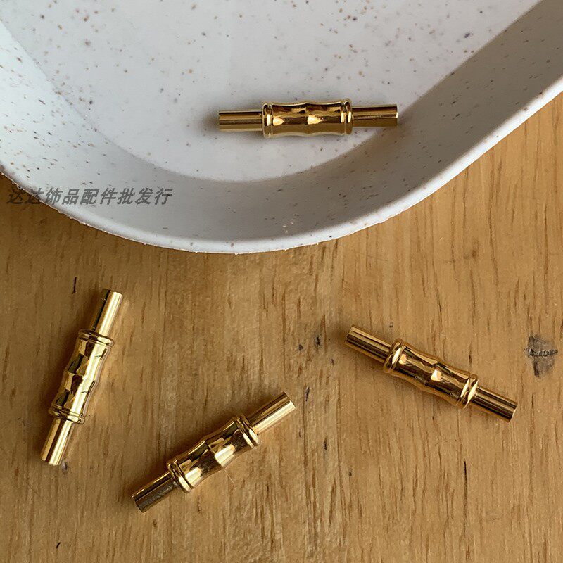 竹节金属扣手绳连接金属配