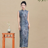 新中式 连衣裙老上海苏杭 日常高级感修身 复古风无袖 长旗袍女改良版