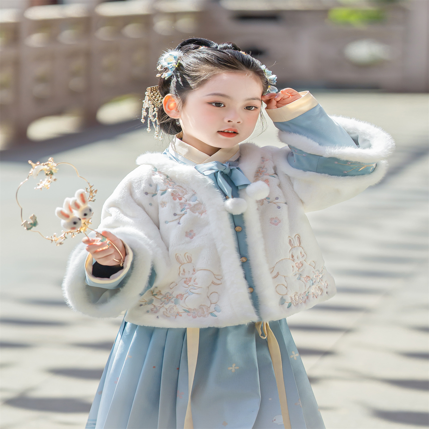 汉服女童冬2026新款儿童古风古装拜年服女孩加厚新中式明制过年服,童装/婴儿装/亲子装,汉服,淘宝优惠券,粉丝福利购,淘宝优惠卷