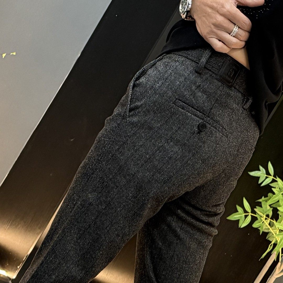 秋冬男士复古人纹弹力商务休闲裤潮流百搭时尚长裤修身小直筒显瘦,男装,休闲裤,淘宝优惠券,粉丝福利购,淘宝优惠卷