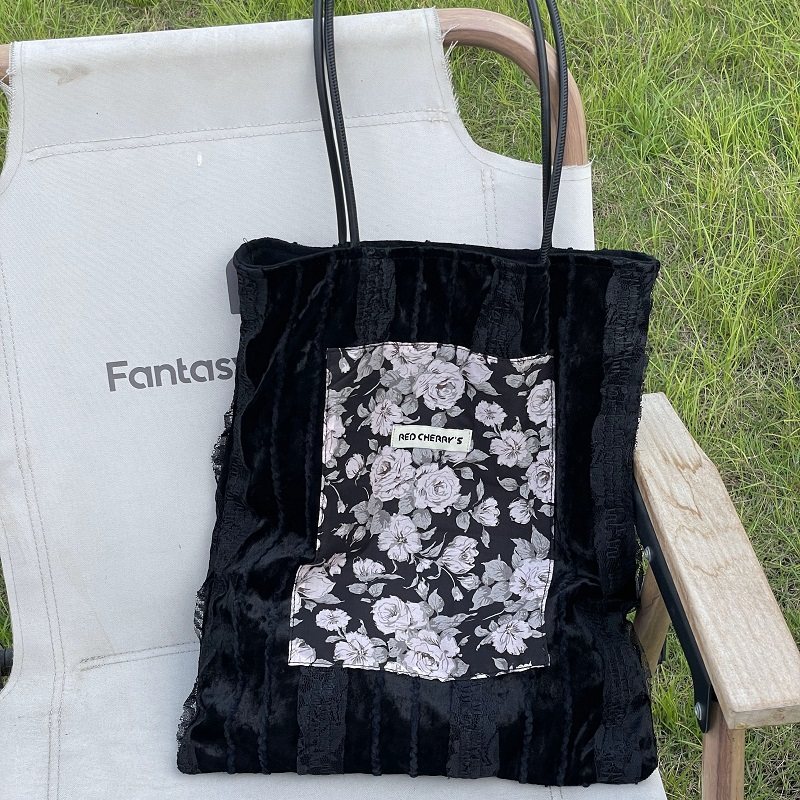 2025新款包包女Liberty黑卡琳玫瑰气质大容量通勤单肩手提托特包,箱包皮具/热销女包/男包,时尚帆布包,淘宝优惠券,粉丝福利购,淘宝优惠卷