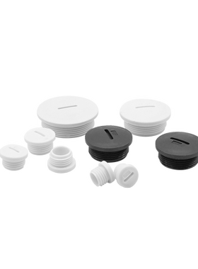 M型防水密封堵头按钮盒面板孔塞头M12/M16/M18/M20*1.5塑料闷盖