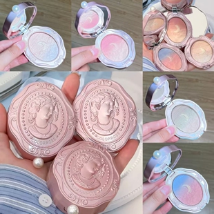 colorrose西洋古董腮红双色渐变浮雕粉嫩膨胀氛围感高光丝滑细腻