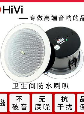 Hivi/惠威 TD205A/TD206A工程防水吸顶喇叭吊顶卫生间浴室音箱