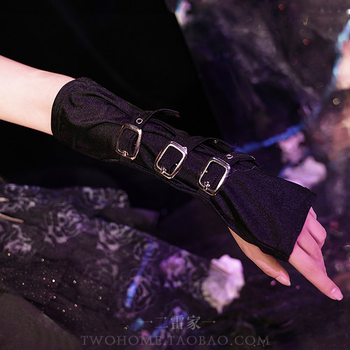 Lolita金属腕带半指护套露指袖套