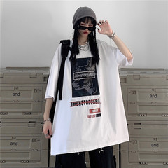 Real shot loose short sleeve T-shirt for women