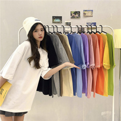 Real shot air solid short sleeve T-shirt