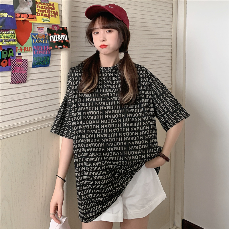 New summer striped short sleeve loose T-shirt