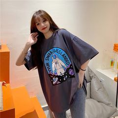 Real shot loose short sleeve T-shirt