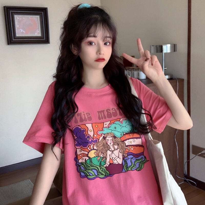 Real shot short sleeve T-shirt for women