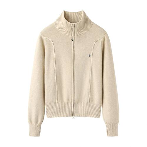 韩系立领针织开衫女2025新款