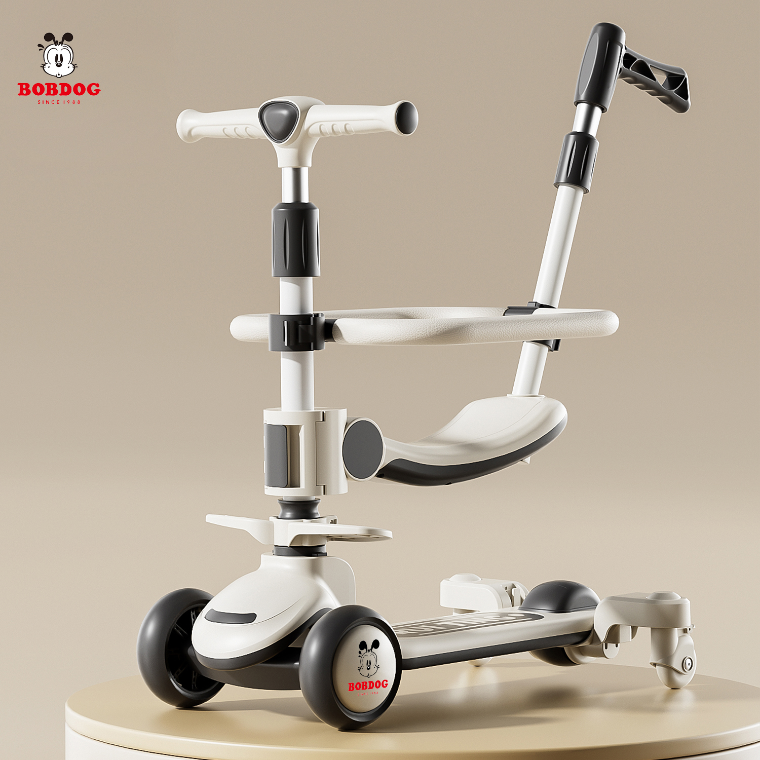 巴布豆儿童滑板车1-3-6岁三合一