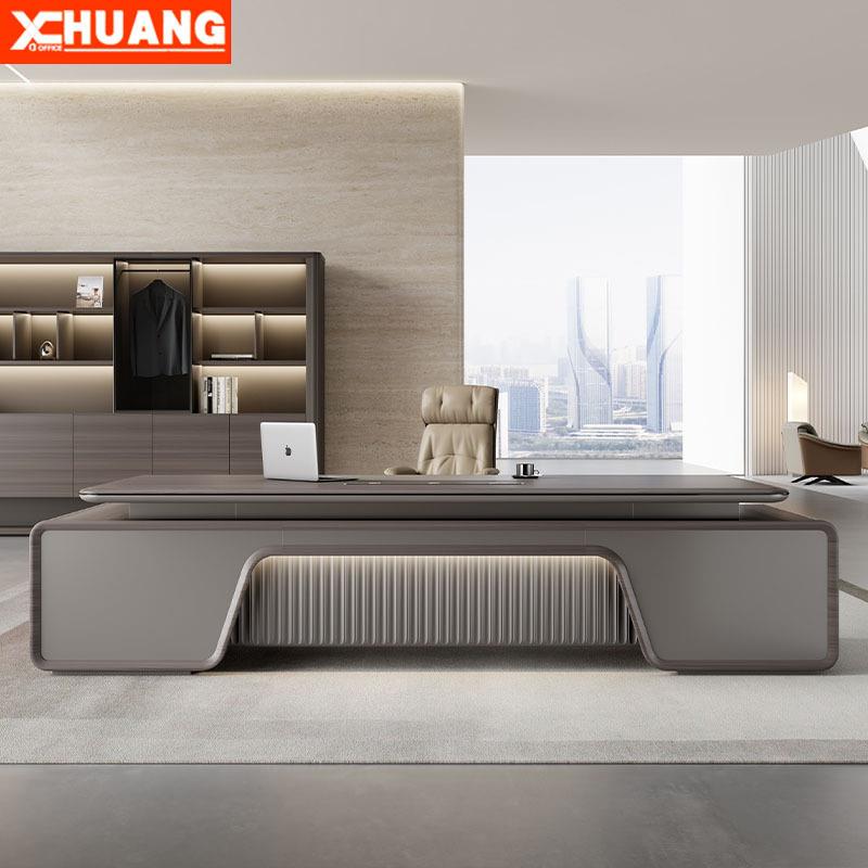 轻奢老板桌办公桌椅组合大班台主管经理办公室桌单人总裁简约现代