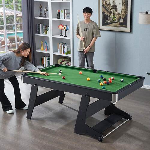 1.83米成人儿童折叠台球桌 家庭亲子娱乐桌球台撞球台 pool table