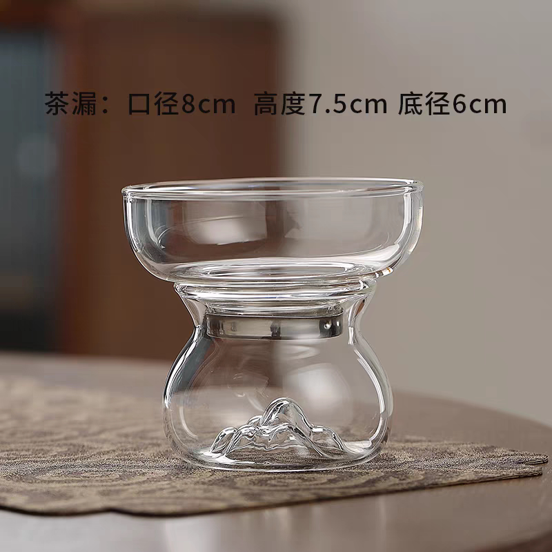 玻璃茶漏茶虑茶叶过滤网茶水分离器茶隔泡茶神器茶漏公道杯配件