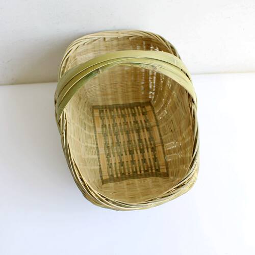 纯手工编制 手提竹篮竹编菜篮子 环保购物篮收纳筐篮水果篮竹筐子