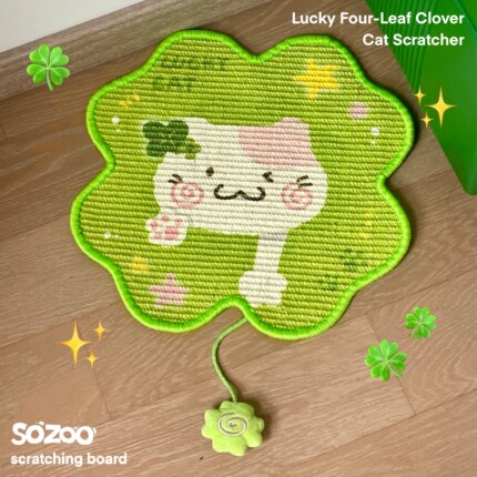 sozoo·猫咪四叶草“幸运降临”猫抓板天然剑麻耐抓咬猫玩具