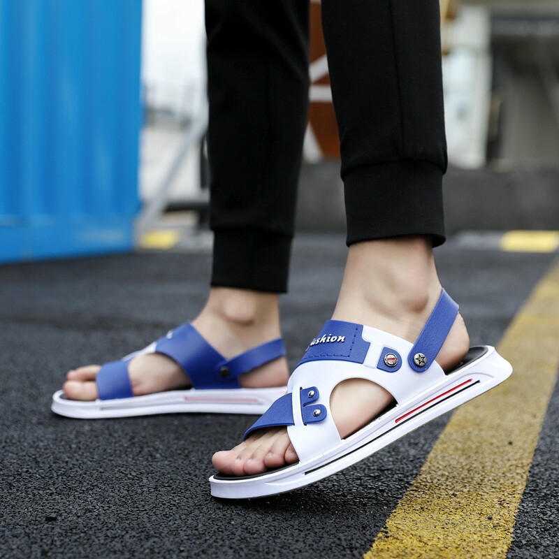 学生浴室按摩男鞋夏季厚底开车一字拖鞋男套脚凉拖凉鞋男日常透气