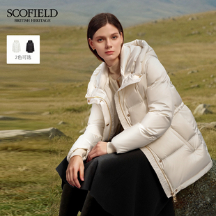Scofield女随性连帽泡芙羽绒服2025冬新品 90鹅绒 远红外发热