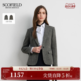 老钱风人字纹西装 Scofield女装 外套2025秋冬新品 羊毛100%