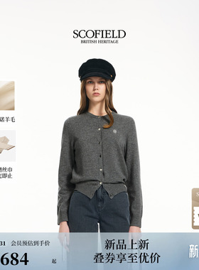 【美丽诺羊毛】Scofield女装松弛感刺绣针织开衫2026春季新品