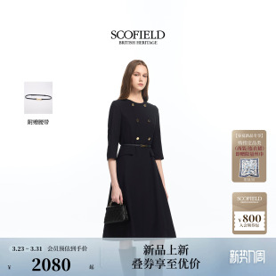 新品 连衣裙双排扣设计2026春季 利落都市西装 Scofield女装