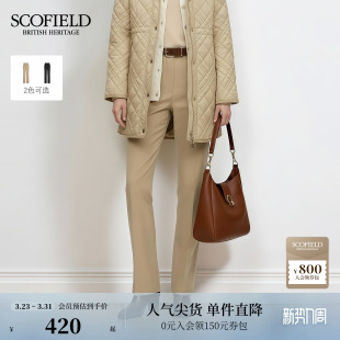 正装 Scofield女装 修身 裤 后腰松紧 都市简约直筒西装