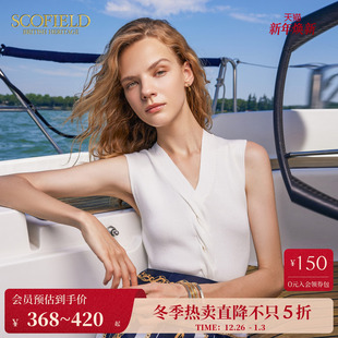 休闲针织背心夏季 气质V领内搭无袖 Scofield女装 马甲 可机洗