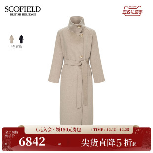 静奢偏门襟大衣本布腰带2025秋冬新品 Scofield女装 山羊绒100%