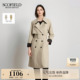 复古双排扣风衣灯芯绒袖 Scofield女装 口2025秋冬新品 棉100%