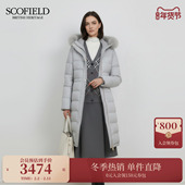 远红外发热 Scofield女含羊毛狐狸毛领羽绒服90鹅绒2025冬新品